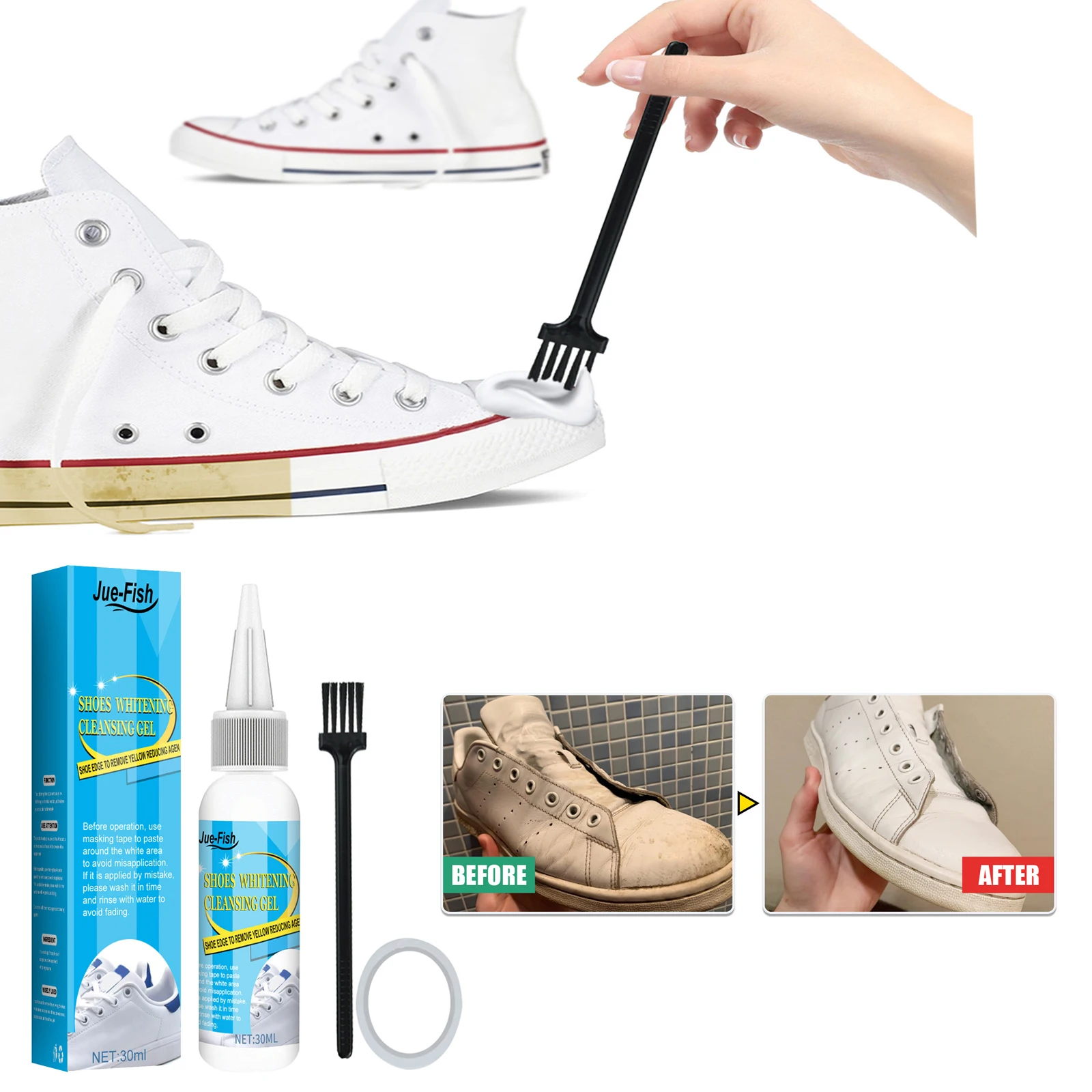 Białe buty żel oczyszczający p – Sneaker Cleaning Kit recenzja i cena